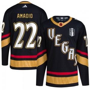 Men's Adidas Vegas Golden Knights Michael Amadio Gold Black Reverse Retro 2.0 2023 Stanley Cup Final Jersey - Authentic