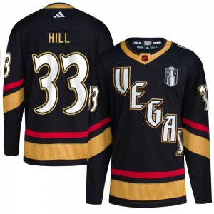 Men's Adidas Vegas Golden Knights Adin Hill Gold Black Reverse Retro 2.0 2023 Stanley Cup Final Jersey - Authentic