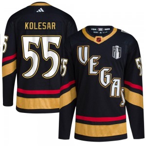 Men's Adidas Vegas Golden Knights Keegan Kolesar Gold Black Reverse Retro 2.0 2023 Stanley Cup Final Jersey - Authentic