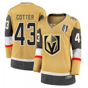 Women's Fanatics Branded Vegas Golden Knights Paul Cotter Gold Breakaway 2020/21 Alternate 2023 Stanley Cup Final Jersey - Premi