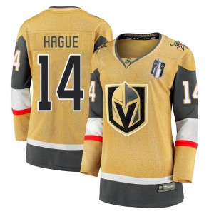 Women's Fanatics Branded Vegas Golden Knights Nicolas Hague Gold Breakaway 2020/21 Alternate 2023 Stanley Cup Final Jersey - Pre
