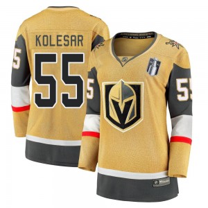 Women's Fanatics Branded Vegas Golden Knights Keegan Kolesar Gold Breakaway 2020/21 Alternate 2023 Stanley Cup Final Jersey - Pr
