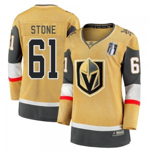 Women's Fanatics Branded Vegas Golden Knights Mark Stone Gold Breakaway 2020/21 Alternate 2023 Stanley Cup Final Jersey - Premie