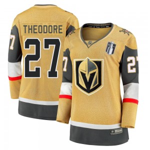 Women's Fanatics Branded Vegas Golden Knights Shea Theodore Gold Breakaway 2020/21 Alternate 2023 Stanley Cup Final Jersey - Pre