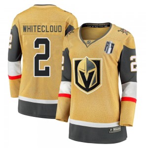 Women's Fanatics Branded Vegas Golden Knights Zach Whitecloud Gold Breakaway 2020/21 Alternate 2023 Stanley Cup Final Jersey - P