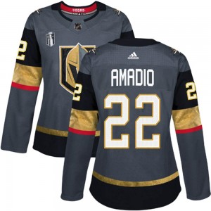 Women's Adidas Vegas Golden Knights Michael Amadio Gold Gray Home 2023 Stanley Cup Final Jersey - Authentic