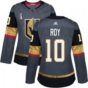Women's Adidas Vegas Golden Knights Nicolas Roy Gold Gray Home 2023 Stanley Cup Final Jersey - Authentic