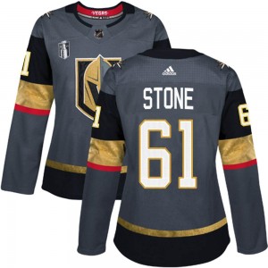 Women's Adidas Vegas Golden Knights Mark Stone Gold Gray Home 2023 Stanley Cup Final Jersey - Authentic