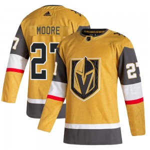 Youth Adidas Vegas Golden Knights John Moore Gold 2020/21 Alternate Jersey - Authentic