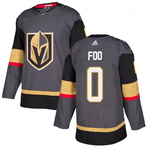 Youth Adidas Vegas Golden Knights Spencer Foo Gold Gray Home Jersey - Authentic