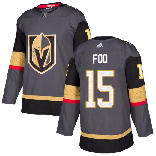Youth Adidas Vegas Golden Knights Spencer Foo Gold Gray Home Jersey - Authentic