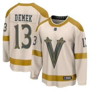 Youth Fanatics Branded Vegas Golden Knights Jakub Demek Gold Cream 2024 Winter Classic Jersey - Breakaway