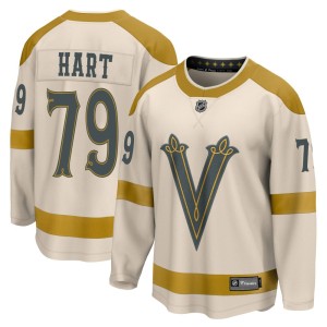Youth Fanatics Branded Vegas Golden Knights Carter Hart Gold Cream 2024 Winter Classic Jersey - Breakaway