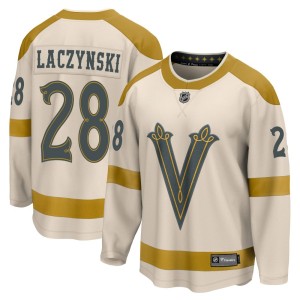Youth Fanatics Branded Vegas Golden Knights Tanner Laczynski Gold Cream 2024 Winter Classic Jersey - Breakaway