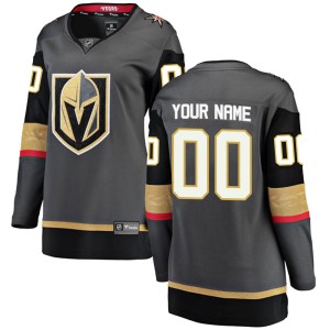 Women's Fanatics Branded Vegas Golden Knights Custom Gold Custom Black Home Jersey - Breakaway