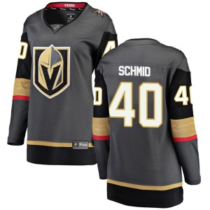 Women's Fanatics Branded Vegas Golden Knights Akira Schmid Gold Black Home Jersey - Breakaway