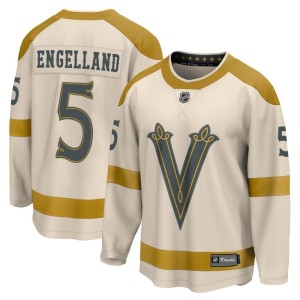 Men's Fanatics Branded Vegas Golden Knights Deryk Engelland Gold Cream 2024 Winter Classic Jersey - Breakaway