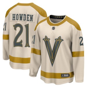 Men's Fanatics Branded Vegas Golden Knights Brett Howden Gold Cream 2024 Winter Classic Jersey - Breakaway
