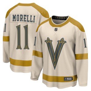 Men's Fanatics Branded Vegas Golden Knights Mason Morelli Gold Cream 2024 Winter Classic Jersey - Breakaway