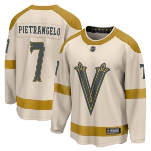Men's Fanatics Branded Vegas Golden Knights Alex Pietrangelo Gold Cream 2024 Winter Classic Jersey - Breakaway