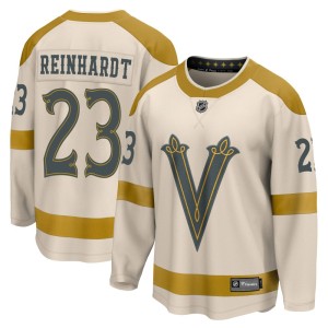 Men's Fanatics Branded Vegas Golden Knights Cole Reinhardt Gold Cream 2024 Winter Classic Jersey - Breakaway