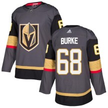 Men's Adidas Vegas Golden Knights Callahan Burke Gold Gray Home Jersey - Authentic