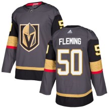 Men's Adidas Vegas Golden Knights Joe Fleming Gold Gray Home Jersey - Authentic