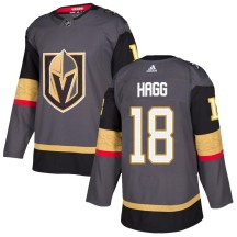 Men's Adidas Vegas Golden Knights Robert Hagg Gold Gray Home Jersey - Authentic