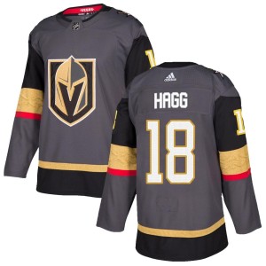 Men's Adidas Vegas Golden Knights Robert Hagg Gold Gray Home Jersey - Authentic