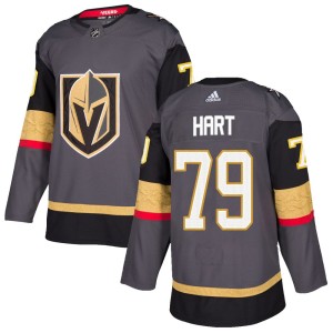Men's Adidas Vegas Golden Knights Carter Hart Gold Gray Home Jersey - Authentic