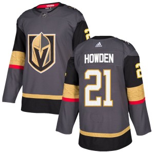 Men's Adidas Vegas Golden Knights Brett Howden Gold Gray Home Jersey - Authentic