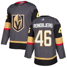 Men's Adidas Vegas Golden Knights Jonas Rondbjerg Gold Gray Home Jersey - Authentic