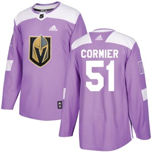 Men's Adidas Vegas Golden Knights Lukas Cormier Purple Fights Cancer Practice Jersey - Authentic