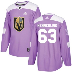 Men's Adidas Vegas Golden Knights Ben Hemmerling Purple Fights Cancer Practice Jersey - Authentic