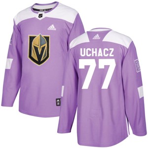 Men's Adidas Vegas Golden Knights Kai Uchacz Purple Fights Cancer Practice Jersey - Authentic