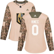 Women's Adidas Vegas Golden Knights Viliam Kmec Gold Camo Veterans Day Practice Jersey - Authentic