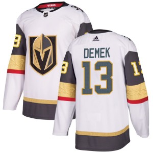 Youth Adidas Vegas Golden Knights Jakub Demek Gold White Away Jersey - Authentic