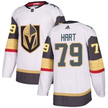 Youth Adidas Vegas Golden Knights Carter Hart Gold White Away Jersey - Authentic