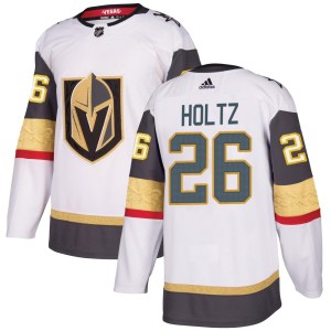 Youth Adidas Vegas Golden Knights Alexander Holtz Gold White Away Jersey - Authentic