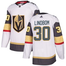 Youth Adidas Vegas Golden Knights Carl Lindbom Gold White Away Jersey - Authentic