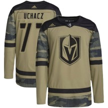 Youth Adidas Vegas Golden Knights Kai Uchacz Gold Camo Military Appreciation Practice Jersey - Authentic