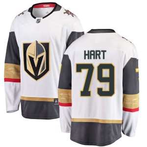 Men's Fanatics Branded Vegas Golden Knights Carter Hart Gold White Away Jersey - Breakaway