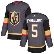 Youth Adidas Vegas Golden Knights Deryk Engelland Gold Gray Home Jersey - Authentic