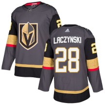 Youth Adidas Vegas Golden Knights Tanner Laczynski Gold Gray Home Jersey - Authentic