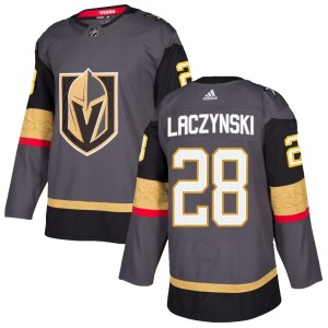 Youth Adidas Vegas Golden Knights Tanner Laczynski Gold Gray Home Jersey - Authentic
