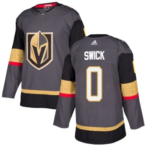 Youth Adidas Vegas Golden Knights Trent Swick Gold Gray Home Jersey - Authentic
