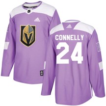 Youth Adidas Vegas Golden Knights Trevor Connelly Purple Fights Cancer Practice Jersey - Authentic