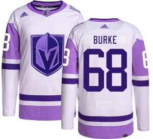 Youth Adidas Vegas Golden Knights Callahan Burke Gold Hockey Fights Cancer Jersey - Authentic