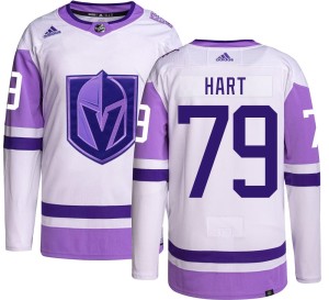 Youth Adidas Vegas Golden Knights Carter Hart Gold Hockey Fights Cancer Jersey - Authentic