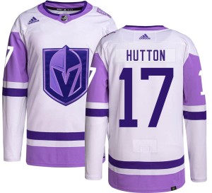 Youth Adidas Vegas Golden Knights Ben Hutton Gold Hockey Fights Cancer Jersey - Authentic